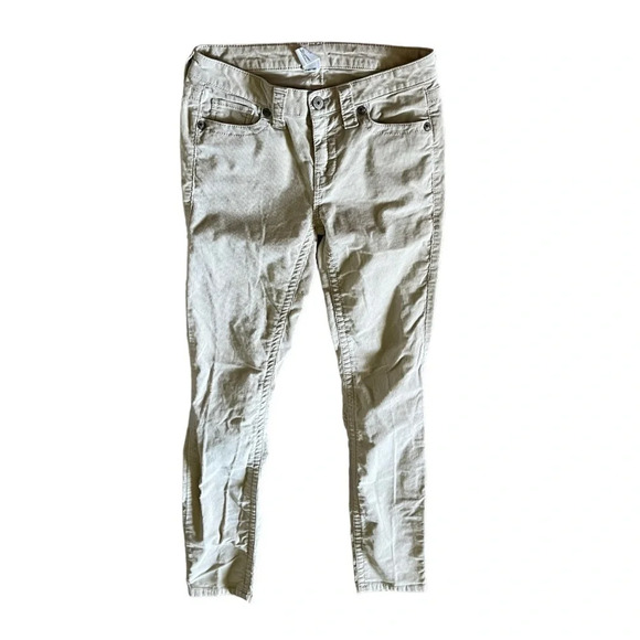 London jean womens white ivory corduroy skinny low rise pants 4 y2k retro - Picture 1 of 8
